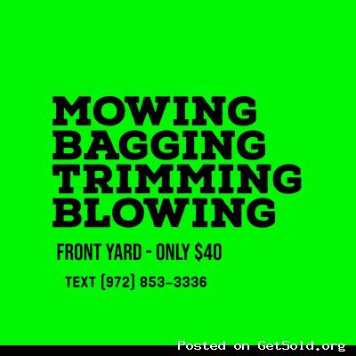 Irving Lawn Care $40 Special