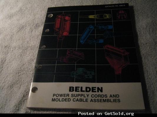 BELDEN &ndash; POWER SUPPLY CORDS AND MOLDED CABLE ASSEMBLIES &copy;1980, 1982. 1983, 1985