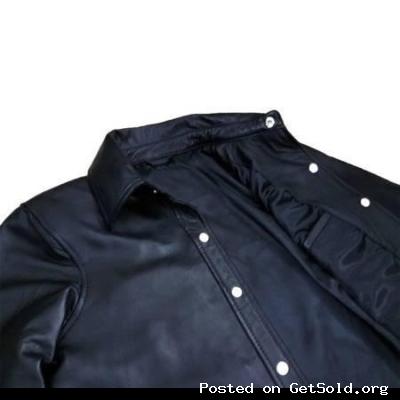 New Lamb Leather Shirt Mans Small