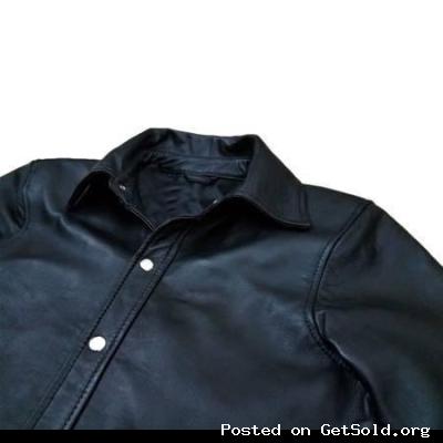 New Lamb Leather Shirt Mans Small