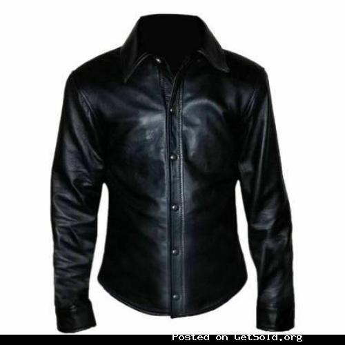 New Lamb Leather Shirt Mans Small