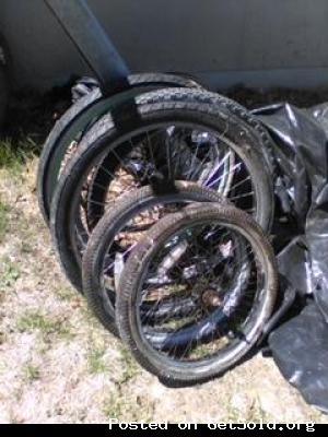 several bicycle tires various sizes $10 each