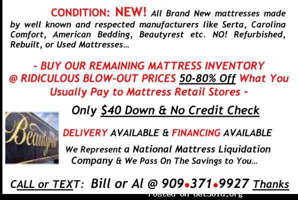 Huge Mattress Sale still going On !!!