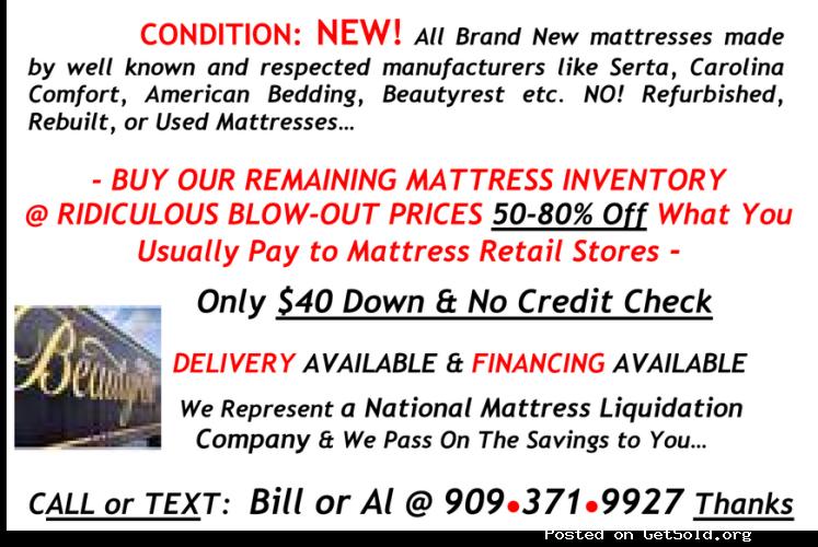 Huge Mattress Sale still going On !!!