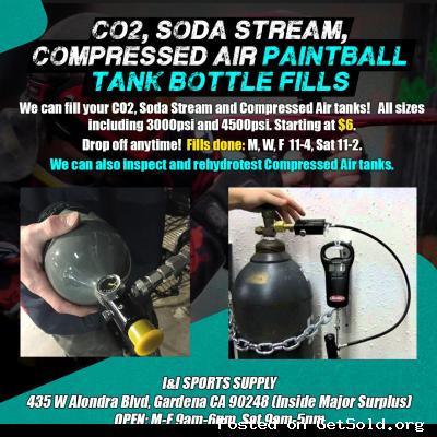 CO2 Soda Stream Compressed Air Paintball tank bottle Fills