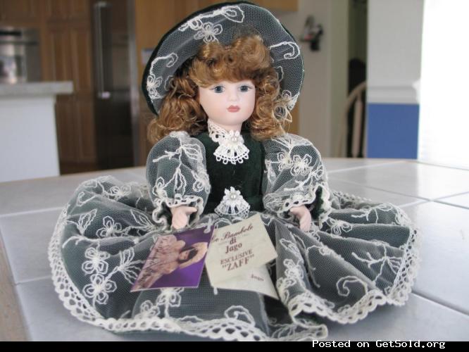 Sitting PORCELAIN JOINTED DOLL