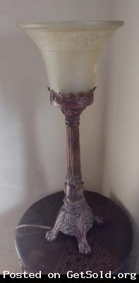 Glass Uplight Table Torchiere Lamp