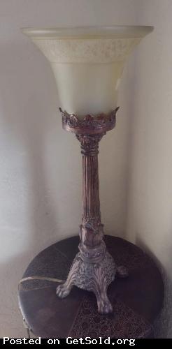 Glass Uplight Table Torchiere Lamp