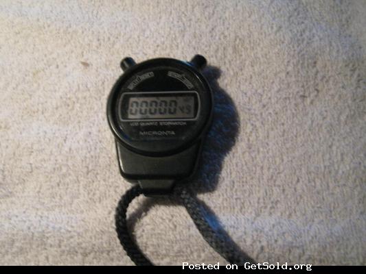 MICRONTA (Radio Shack) &ndash; LCD QUARTZ STOPWATCH w/batteries &ndash; with the original lanyard