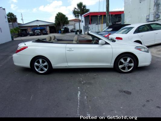 TOYOTA SOLARA CONVERTIBLE, V-6 ENGINE, WHITE/TAN LEATHER, KEITH: (954)658-1010