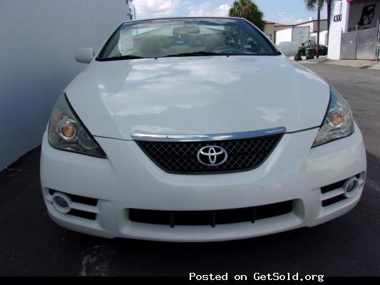 TOYOTA SOLARA CONVERTIBLE, V-6 ENGINE, WHITE/TAN LEATHER, KEITH: (954)658-1010