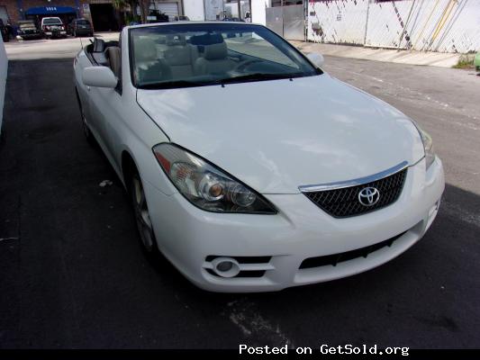 TOYOTA SOLARA CONVERTIBLE, V-6 ENGINE, WHITE/TAN LEATHER, KEITH: (954)658-1010