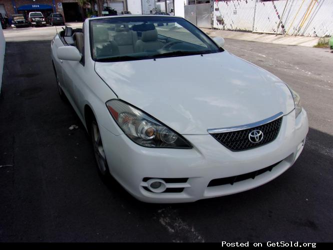 TOYOTA SOLARA CONVERTIBLE, V-6 ENGINE, WHITE/TAN LEATHER, KEITH: (954)658-1010