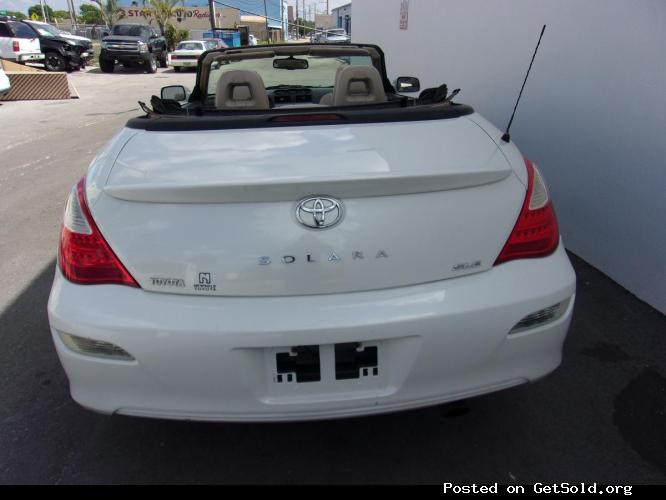 TOYOTA SOLARA CONVERTIBLE, V-6 ENGINE, WHITE/TAN LEATHER, KEITH: (954)658-1010