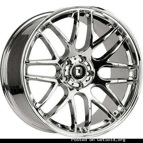 18x8 5x120 40mm offset Chrome Wheels