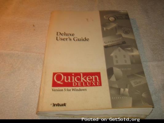 Deluxe User&rsquo;s Guide &ndash; Quicken Deluxe Version 5 for Windows &copy; 1995