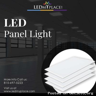 LED panel lights come in a variety of colors and sizes.