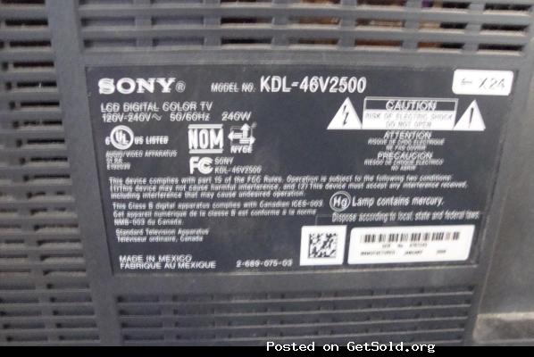 Sony Bravia 46&quot;LCD TV Mod. KDL-46V2500