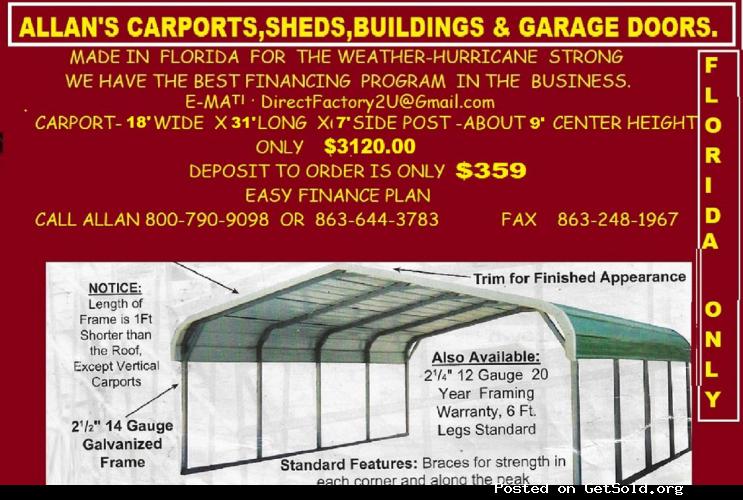 CARPORT FOR SALE INSTALLED