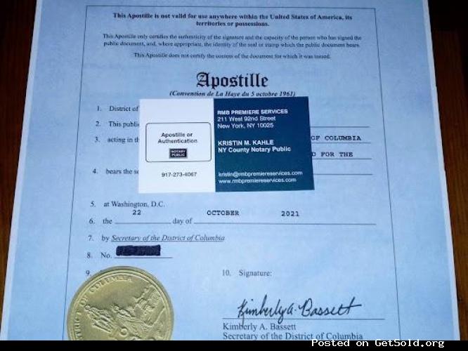 EXPRESS POWER OF ATTORNEY APOSTILLE or AUTHENTICATION SERVICES (Any Language)