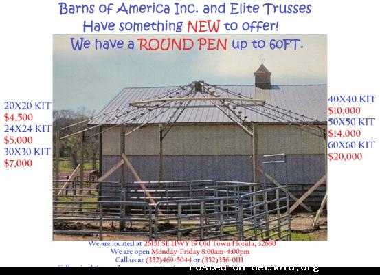 Barns of America Inc. (New Round Pen)