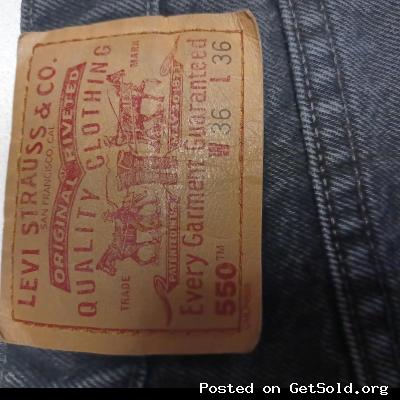 LEVIS 550 MENS BLACK JEANS