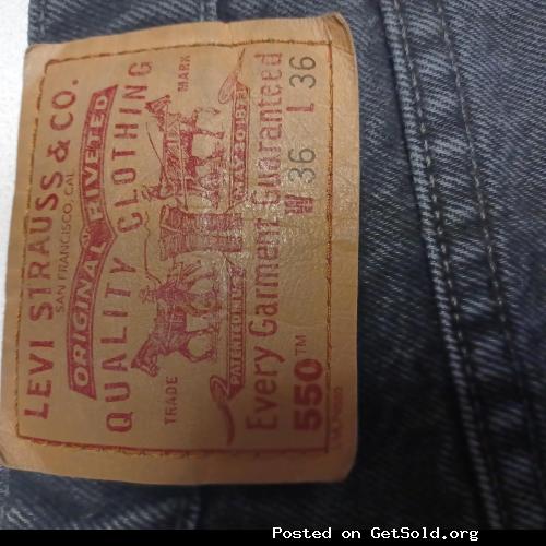 LEVIS 550 MENS BLACK JEANS