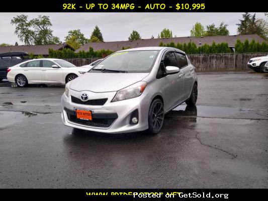 2012 TOYOTA YARIS SE / AUTO / 92K