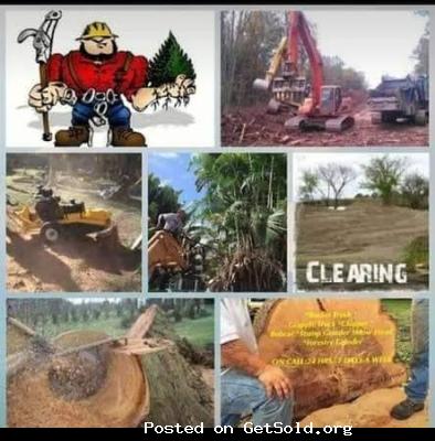 Tree services, grapple loads, free estimates, dumpster service