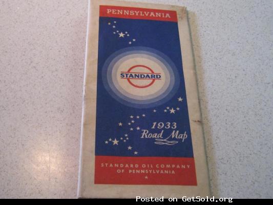 Standard Oil of Pennsylvania - 1933 Road Map