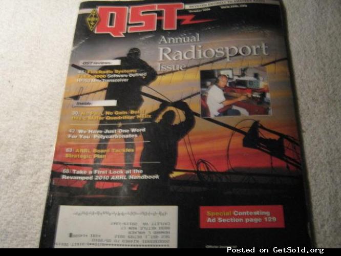 QST &ndash; DEVOTED ENTIRELY to AMATEUR RADIO &ndash; October 2009