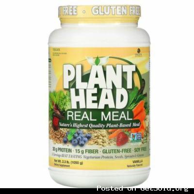 Plant Head Vegan Protein Drink 1.7 lbs. Choc. Or Vanilla