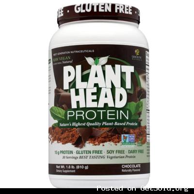 Plant Head Vegan Protein Drink 1.7 lbs. Choc. Or Vanilla