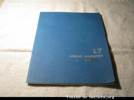 Original Drake L7 Linear Amplifier Manual