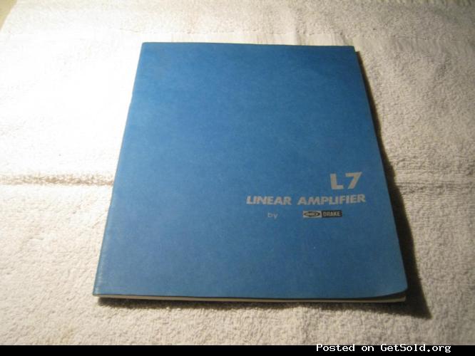 Original Drake L7 Linear Amplifier Manual