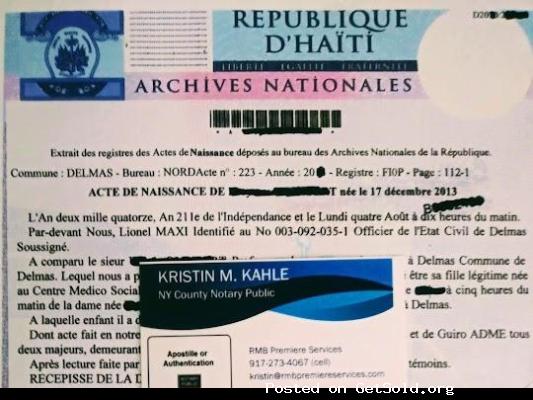 TRADUCTIONS CERTIFI&Eacute;ES POUR L'IMMIGRATION AM&Eacute;RICAINE