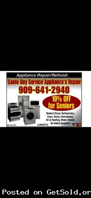 APPLIANCE REPAIR ** AC &amp; HEATING ** ALL MAKES AND MODELS