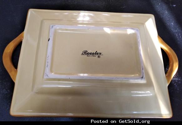 Rooster Ceramic Serving Tray