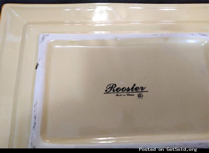 Rooster Ceramic Serving Tray