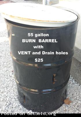 55 gallon BARRELS /Burn Barrels / Rain Barrels