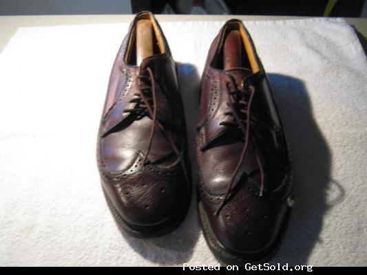 Classic: Men's Cordovan Wing Tip shoes (real leather) w/ shoe trees